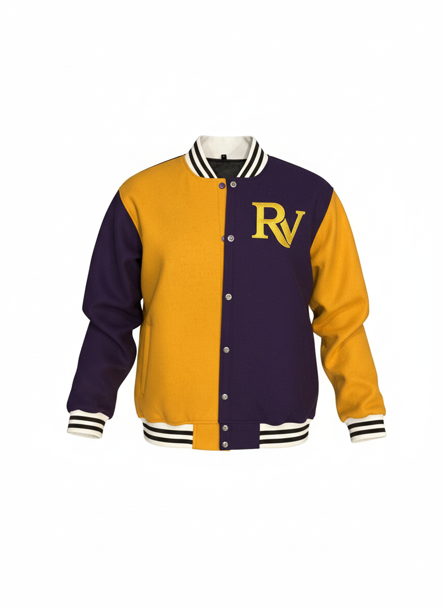 Rich Vibe “RV” Varsity Jacket — Signature Split Edition